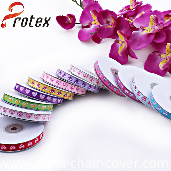 Heart Shape Printed Grosgrain Ribbon